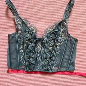 Victoria's Secret Teal Lace adjustable Corset
